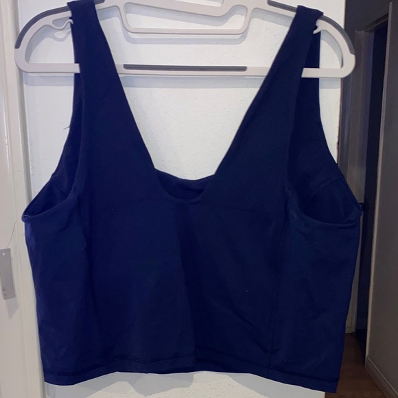 Amazon Essentials Navy Blue Cropped Tank/Sports Bra with shelf bra & pads NWT❗️ - Picture 4 of 8